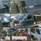 Mobil pickup yang digunakan oleh para pencuri sawit saat mengangkut sawit milik perusahaan di Kobar.